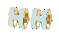 HERMES Earrings Women's Blue