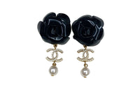 CHANEL Earrings Women's Black