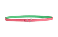 HERMES Leather Belts Women's Rose Red/Green