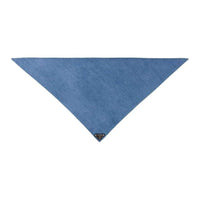PRADA Enamel Triangle Logo Denim Scarf