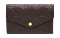 LOUIS VUITTON Calfskin Wallet Regular Women's Coffee