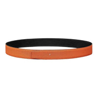HERMES Solid Color Design Genuine Leather Belts Men's Brown