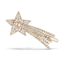 DIOR Metal Crystal Hair Clips Women's Gold