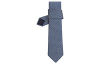HERMES Tie Men's Marine Blue/White