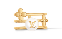 LOUIS VUITTON Metal Resin Rings Women's Gold