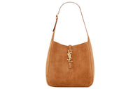 SAINT LAURENT LE5A7 Suede Handbag Shoulder Bag Small Size Women's Caramel Brown