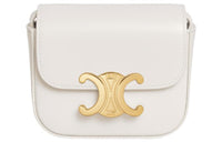 CELINE Triomphe Arc De Triomphe Cow Leather Shoulder Bag Crossbody Bag Mini Women's Ecru