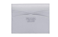 PRADA Saffiano Leather Wallet Women's Blue