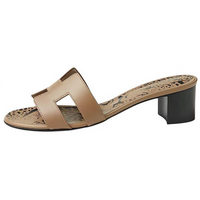 HERMES Slide Slippers 5cm Women's Brown