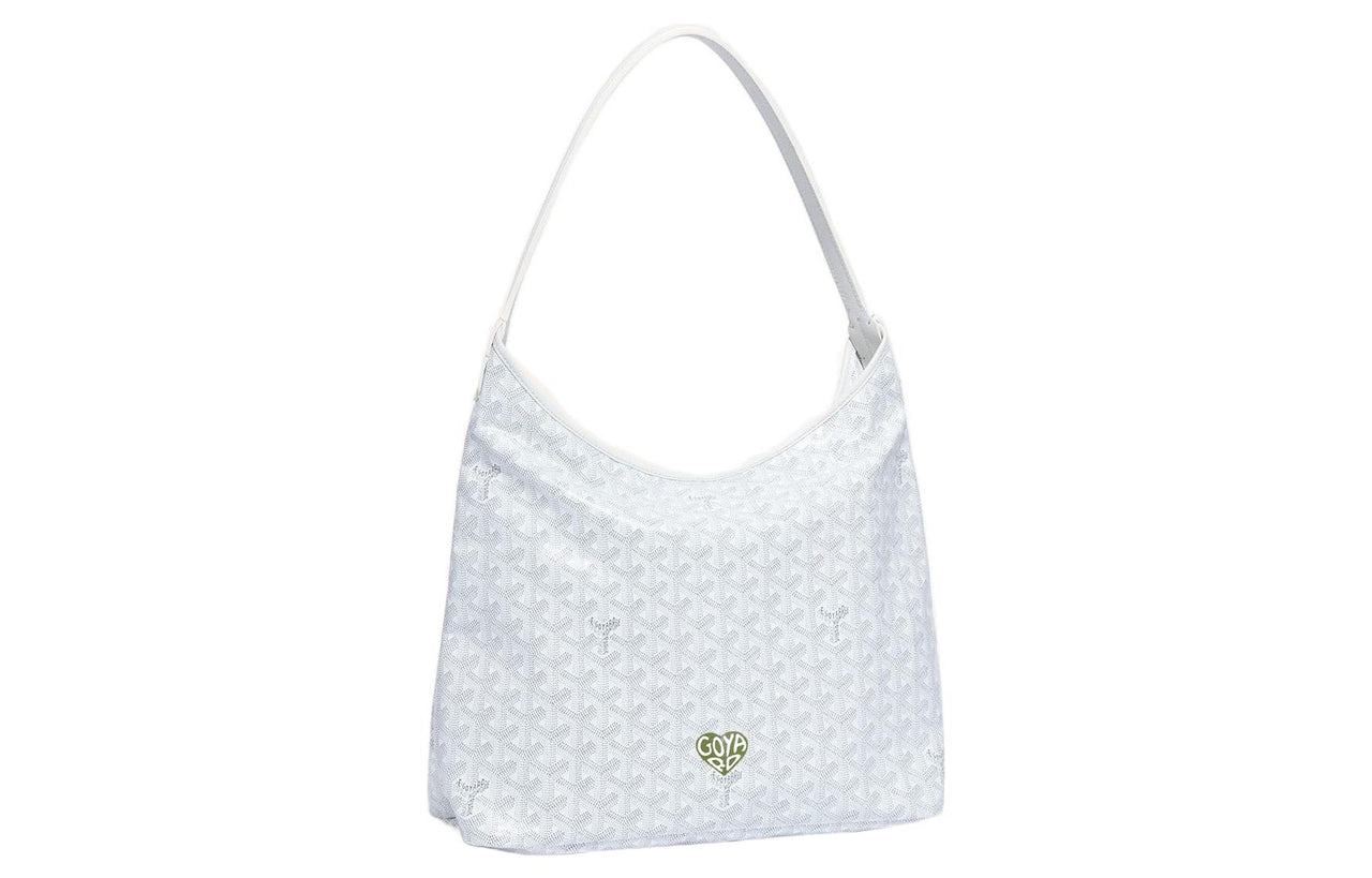 GOYARD Bohème Hobo Canvas With Leather Shoulder Bag Combo Bag Shoulder Bags Women's White/Soft Green Heart