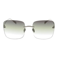 CHANEL Titanium Square Sunglasses Women's Silver