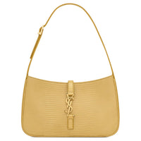 SAINT LAURENT LE5A7 Lizard Skin Handbag, Shoulder Bag Women's Yellow