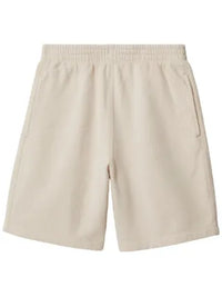 Burberry EKD-embroidered cotton track shorts