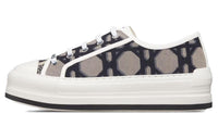 DIOR Women's Walk'N'DIOR Platform 'Macrocannage - Deep Blue Beige'