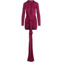 SAINT LAURENT Long Sleeved Dress Women's Fuchsia