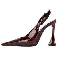 SAINT LAURENT Dune Irregular Heel High Heels 11cm Women's Brown
