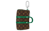 LOUIS VUITTON Mini Keepall Canvas With Leather Keychain Bag Accessory Men's Green