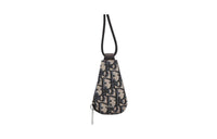 DIOR Leather Shoulder Bag Crossbody Bag Key Pouch Men's Beige/Black