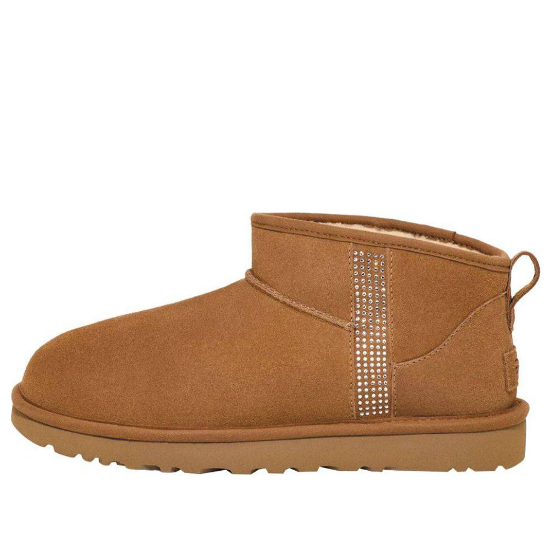 (WMNS) UGG Classic Ultra Mini Bling 'Chestnut' 1153777-CHE