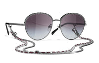 CHANEL Sunglasses Women's Silver