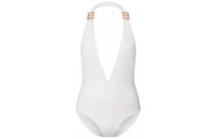 LOUIS VUITTON Brooch Detail V-Neck One-Piece Swimsuit