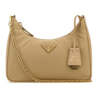 PRADA Nylon Shoulder Bag Regular Women's Camel