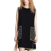 LOUIS VUITTON FW22 Sleeveless Dress Women's Black
