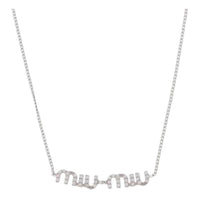 MIU MIU Metal Necklaces Women's Silver