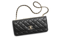 CHANEL Lambskin Shoulder Bag Crossbody Bag Women's Black