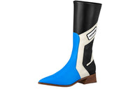 LOUIS VUITTON Flags High-Boot Knee-high Boots Women's Black Blue