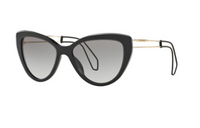 MIU MIU Plastic Irregular Shape Sunglasses Women's Black