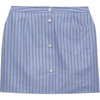 PRADA Striped Chambray Miniskirt