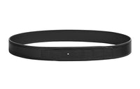 HERMES Touch Collection Solid Color Design Calfskin Crocodile Leather Leather Belts Men's Black Width: 3.2CM