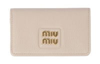 MIU MIU Leather Card Holder Women's Original White