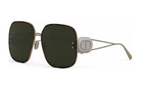 DIOR Square Sunglasses Women's Gold