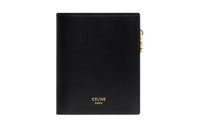 CELINE Triomphe Shiny Calfskin Wallet Women's Black