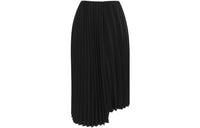 SAINT LAURENT Asymmetrical Pleated Midi Skirt