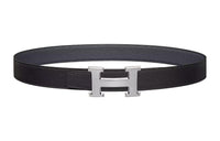 HERMES Leather Belts Women's Black