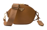 PRADA Leather Crossbody Bag Shoulder Bag Women's Caramel