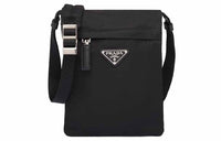 PRADA Nylon Fabric Shoulder Bag Crossbody Bag Men's Black