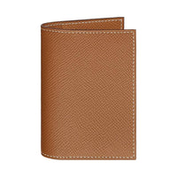 HERMES Simple Epsom Calfskin Wallet Women's 37 Gold Gold Brown