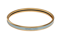 HERMES Gold-Plated Bangles Unisex Blue