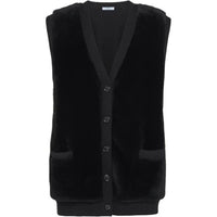 PRADA Shearling-panelled Cashmere Vest