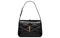 SAINT LAURENT Patent Leather Shoulder Bag Crossbody Bag Handbag Women's Black