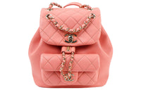 CHANEL Sheepskin Backpack Women's Pink