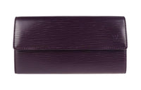 LOUIS VUITTON Sarah Epi Leather Wallet Women's Purple