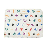 SAINT LAURENT Calfskin Wallet Women's White & Multicolor