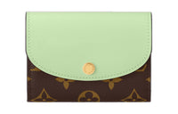 LOUIS VUITTON Rosalie Canvas Wallet Women's Spring Green