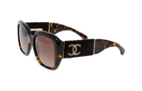 CHANEL Acetate Butterfly Sunglasses Women's Tortoiseshell