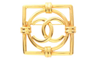 CHANEL 1986 1988 Interlocking Cc Brooch